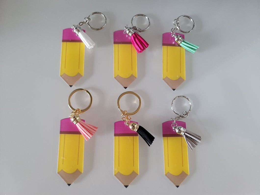 Acrylic Pencil Keychains